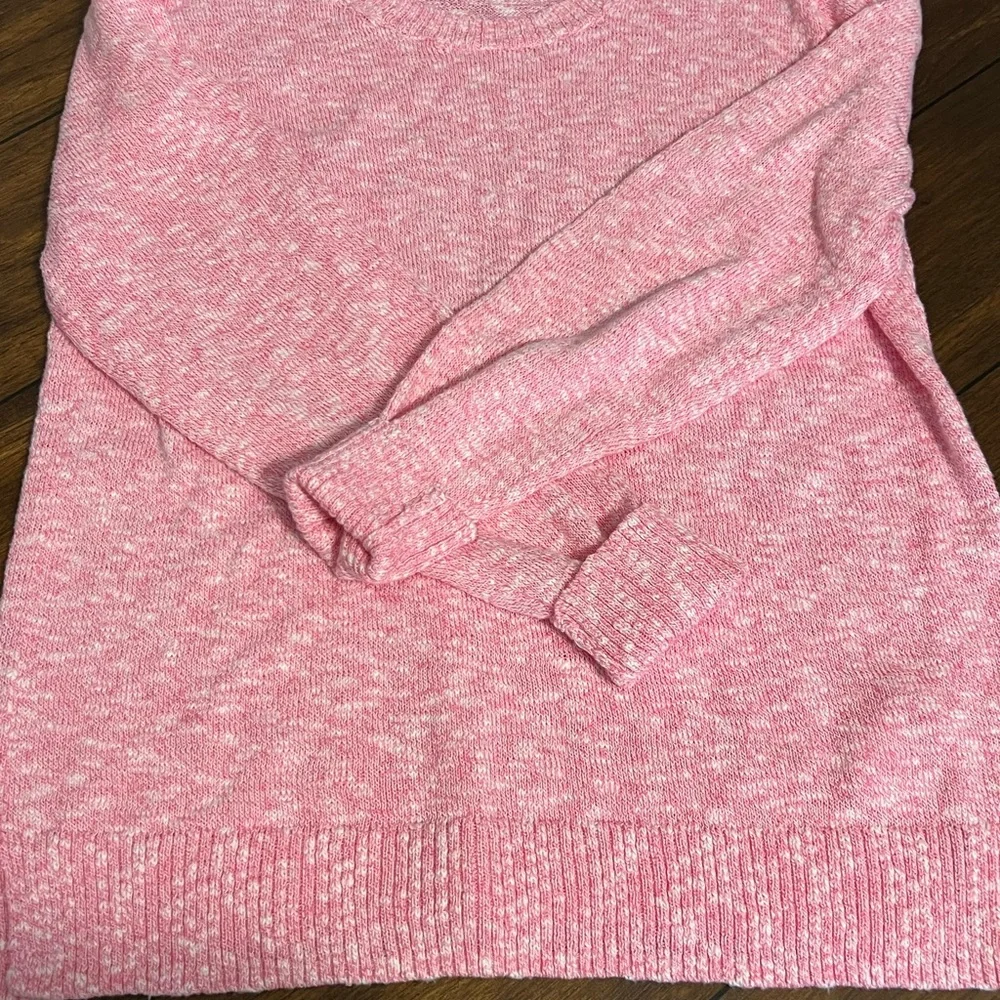 J Crew Pink Long-sleeve light weight bright sweater.Great for Spring.Medium - Picture 2 of 7